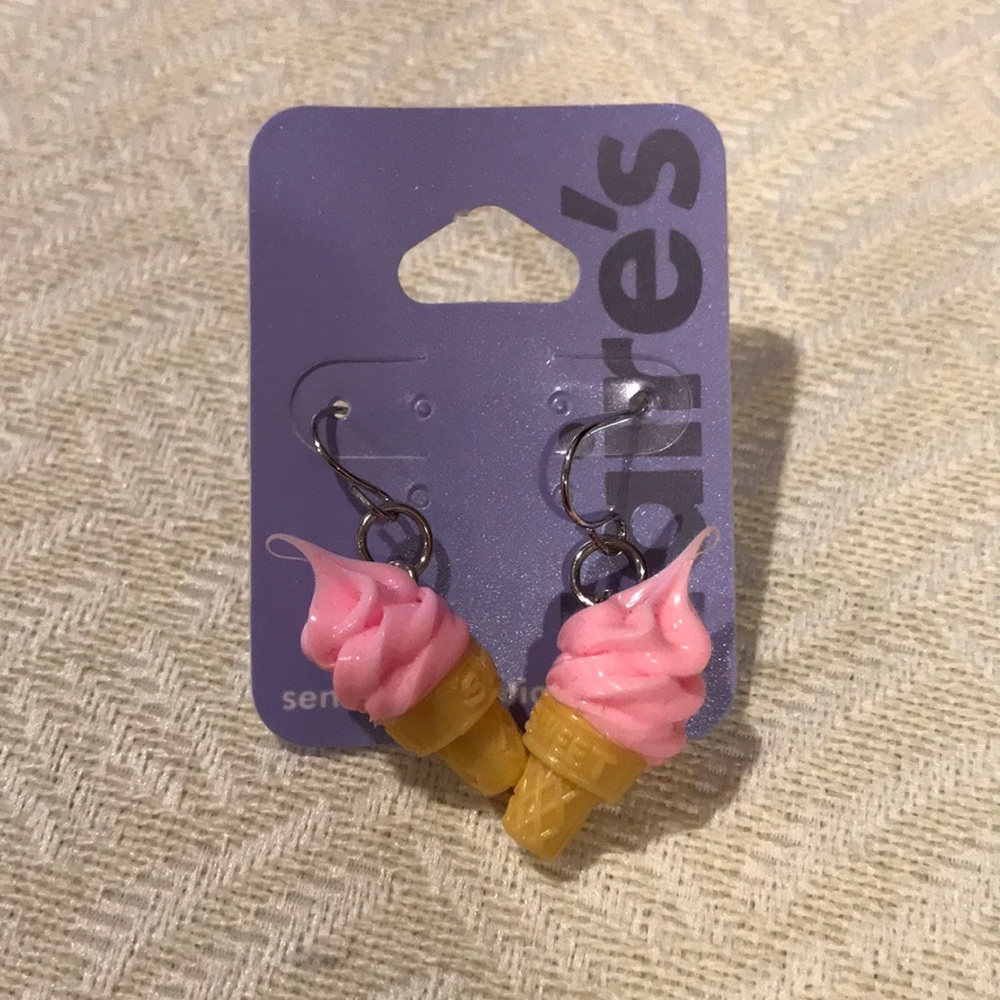 Ice cream cone earrings
